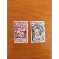 1962 Франция почтово-благотворительная в пользу Красного Креста медицина чистая клей MNH** полная серия (3-1)
