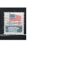 США-1971, (Мих.1033) , гаш. , Стандарт, Флаг (одиночка)