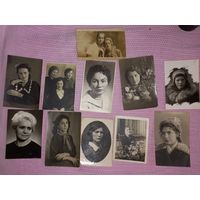 11 женских ФОТО CCCР 1920-40 годы  (А19)