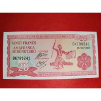 Бурунди 20 франков 2005 UNC