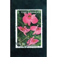 Сан Томе и Принсипе. Ми-1110. Цветы. Серия Орхидеи. 1989