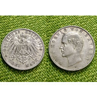 Германская империя, Бавария 3 марки, 1908 г. Отто