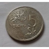 5 крон, Словакия 1993 г.