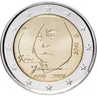 2 евро Финляндия 2014 100 лет со дня рождения Туве Янссон