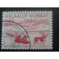 Дания Гренландия 1981 оленья упряжка