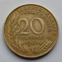 Франция 20 сантимов. 1967