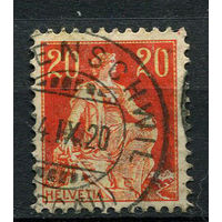 Швейцария - 1908/1940 - Гельвеция 20c - [Mi.102] - 1 марка. Гашеная.  (Лот 39S)