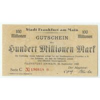 Германия, 100 миллионов марок 1923 год.
