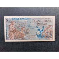 Индонезия 2 1/2 рупии 1961г unc, пресс