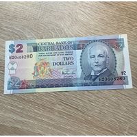 Барбадос 2 доллара 1999 г. Редкая , один год выпуска