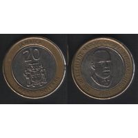 Ямайка km182 20 долларов 2001 год (om00)
