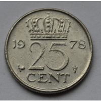 Нидерланды, 25 центов 1978 г.