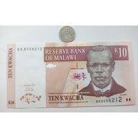 Werty71 Малави  10 Квач 2004 UNC банкнота
