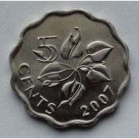 Свазиленд 5 центов. 2007