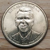 США 1 Доллар 2016. 40-й Президент - Рональд Рейган (D)