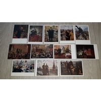 Открытки живопись - Революция, митинги, культ личности, Ленин и Сталин в живописи разных художников