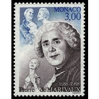 1988 Монако 1890 300 лет Пьеру де Мариво 1,50 евро