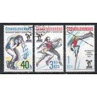 Чемпионат Европы по лёгкой атлетике Чехословакия 1978 год серия из 3-х марок