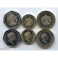 Гибралтар НАБОР 3 монеты 2017 50 лет Референдуму UNC