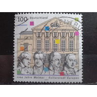 Германия 1999 Поэты и писатели: Гете, Шиллер и др. Михель-1,1 евро гаш.