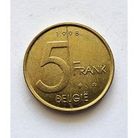 Бельгия 5 франков, 1998 Надпись на голландском - 'BELGIE'
