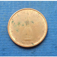 Италия 2 евроцента 2007