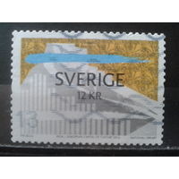 Швеция 2014 Нац. библиотека в Риге, совм. выпуск с Латвией Михель-3,0 евро гаш