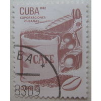 Куба марка 1982 г. Кофе