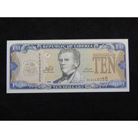 Либерия 10 долларов 2009г.UNC