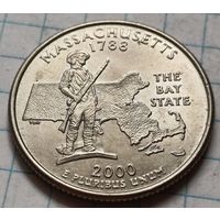США 1/4 доллара, 2000 Квотер штата Массачусетс   P     ( 2-5-3 )