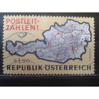 Австрия 1966 Карта Австрии