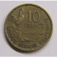 Франция 10 франков 1951 г