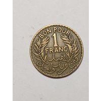 Тунис 1 франк 1921 года