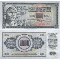 Югославия 1000 Динар 1981 UNC П1-408