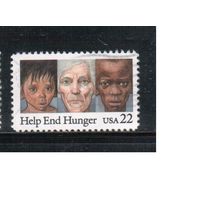 США-1985, (Мих.1776),  гаш., Помощь голодающим,(одиночка)
