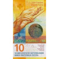 Швейцария 10 франков образца 2016 года UNC p75c
