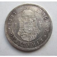 Австро-Венгрия 1 форинт 1883 серебро  .36-49