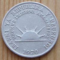Бурунди. 1 франк 1970 год  KM#18   Тираж: 10.000.000 шт