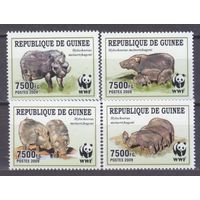 2009 Гвинея 6714-6717 WWF / Фауна 10,00 евро