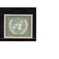 Германия(ФРГ)-1955,(Мих.221) , ** , 10-лет ООН