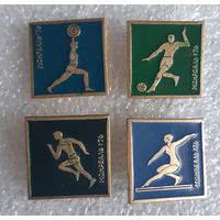 Значки Олимпиада Спорт (набор 4 штуки), СССР