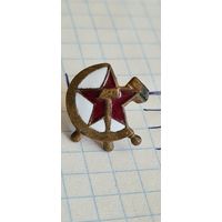 Знак латунь эмблема эмаль администрация жд СССР