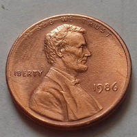 1 цент США 1986 г.