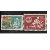 СССР-1956, (Заг.1800-1801),  гаш.(с клеем),  Красный Крест