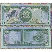 Аукцион с рубля. Без МЦ. Распродажа коллекции. Тринидад и Тобаго. 5 долларов 2006 года (P-47а - 2006 Выпуск)