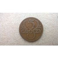 Польша 5 грошей, 1925г. (D-62)