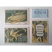 Спичечные этикетки ф.Пинск. Кукуруза