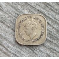 Werty71 Цейлон 5 центов 1945 Шри-Ланка Георг 6