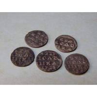 Полушки Пётр I (5 монет)