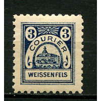 Германия - Вайсенфельс - Местные марки - 1896 - Замок 3Pf - [Mi.16] - 1 марка. MNH.  (Лот 88Ci)